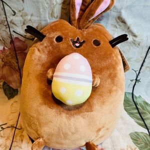 Pusheen Chocolate Easter Bunny with Egg 9.5 inches Gund New with Tags